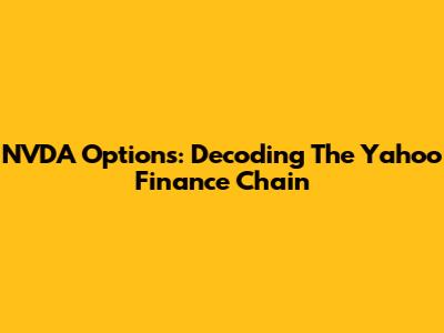 NVDA Options: Decoding The Yahoo Finance Chain